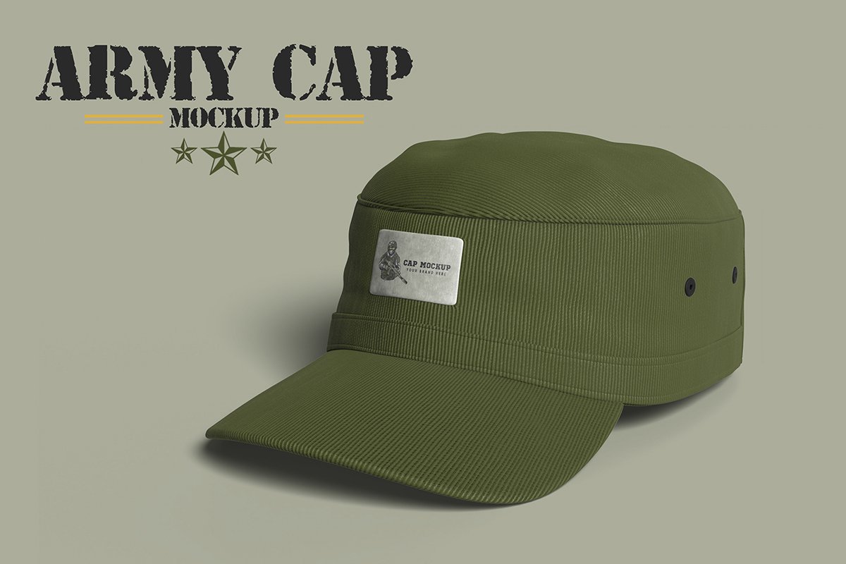 Army Cap Mockup