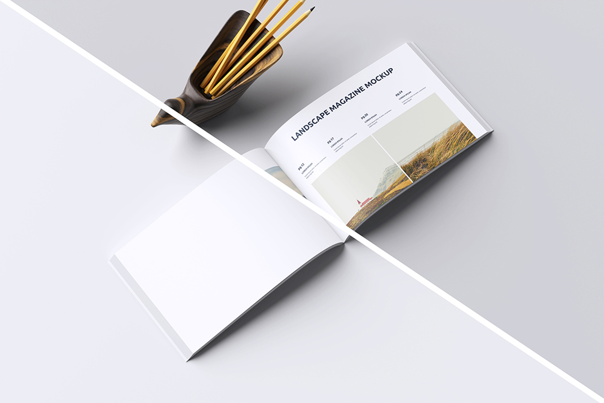 Landscape Magazine Mockup
