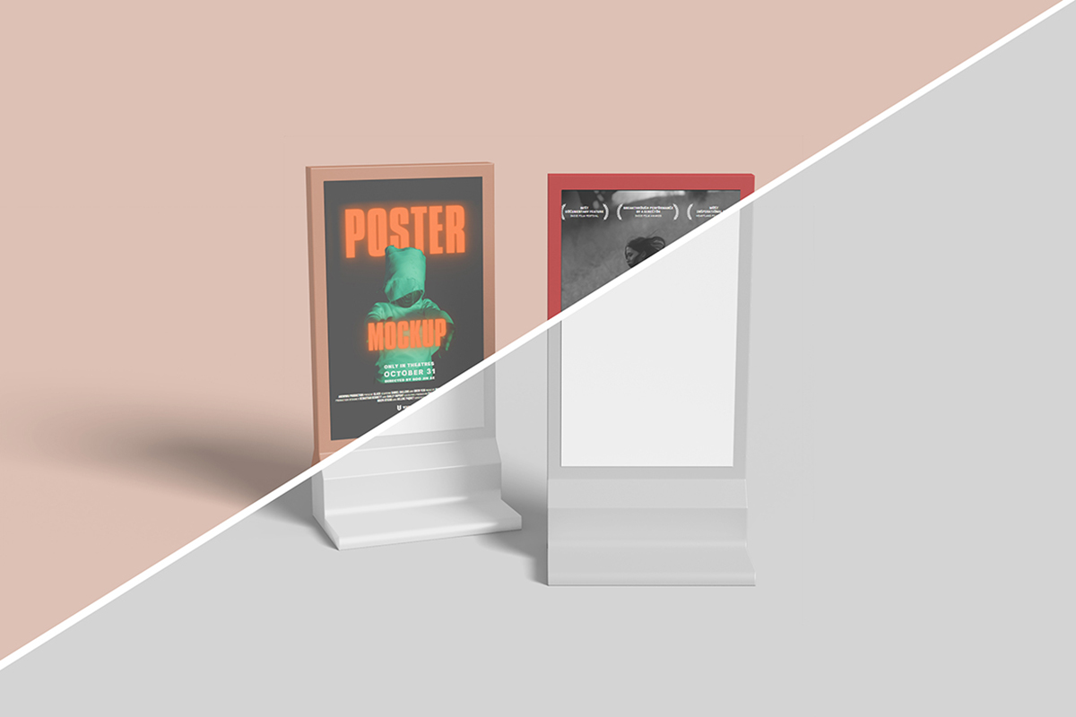 Standing Poster Mockup