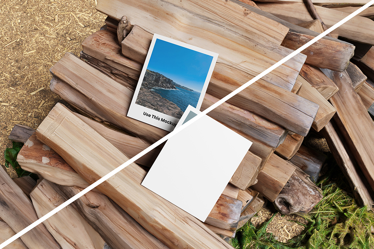 Outdoor Polaroid Photo Mockup