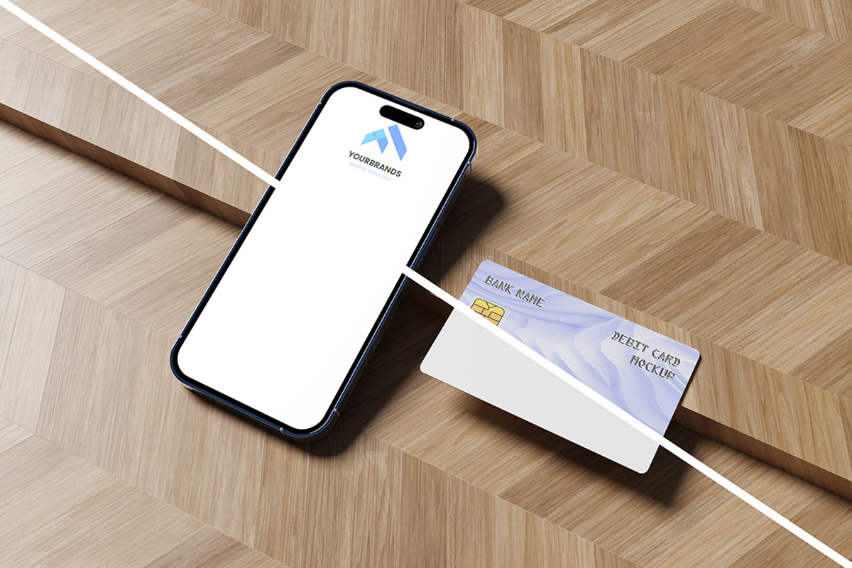 Smartphone and Credit Card Mockup