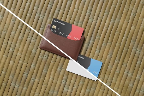 Realistic Credit Card and Wallet Mockup