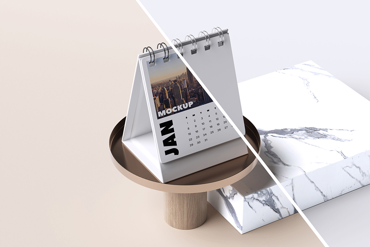 Table Calendar Mockup