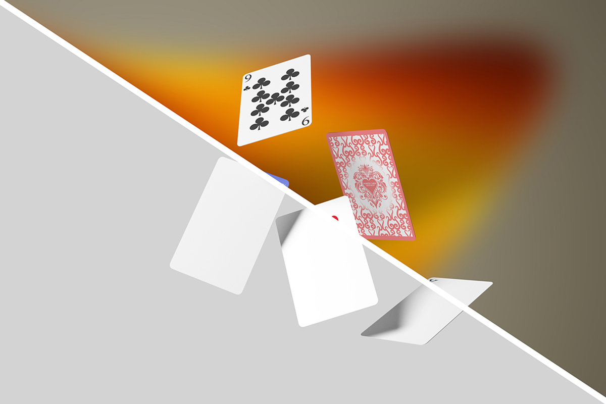Floating Poker Card Mockup