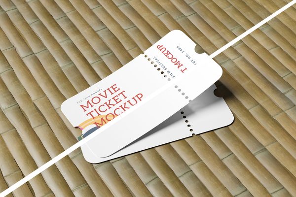 Closeup Ticket Mockup