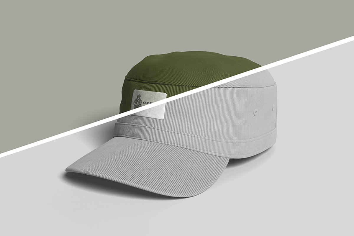 Army Cap Mockup