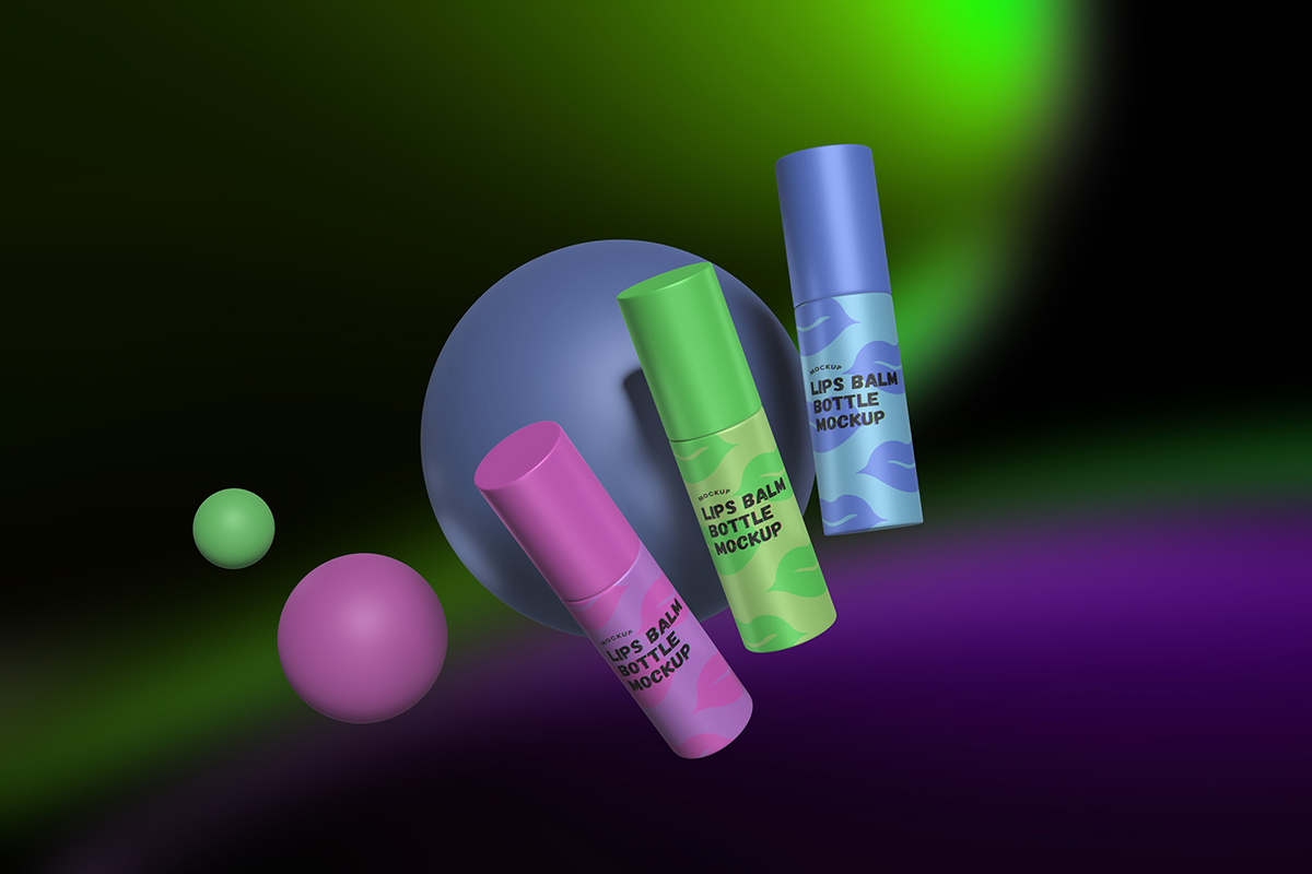 Lip Balm Bottle Mockup