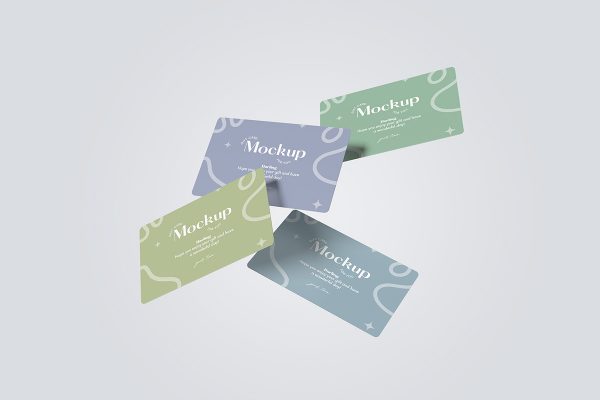 Floating Gift Card Mockup