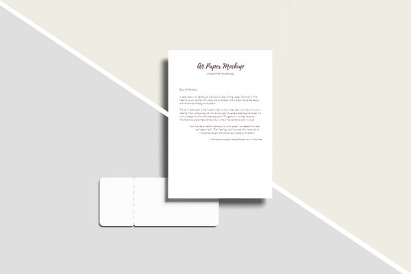 A4 and Ticket Mockup