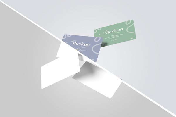 Floating Gift Card Mockup
