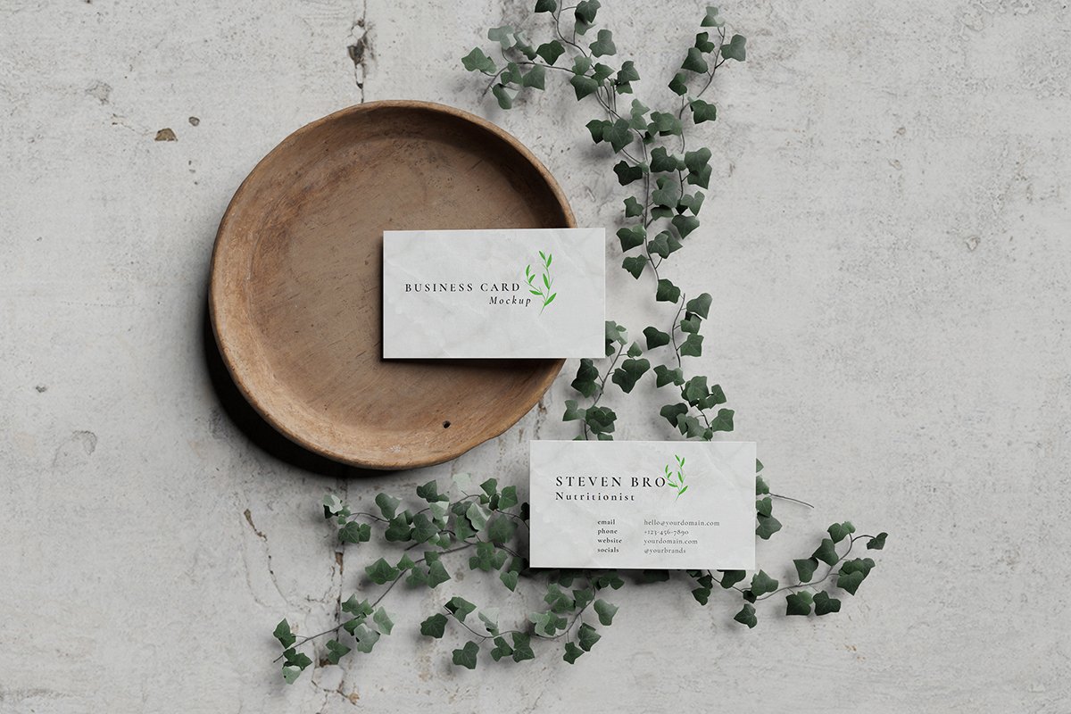 Nature Business Card Mockup