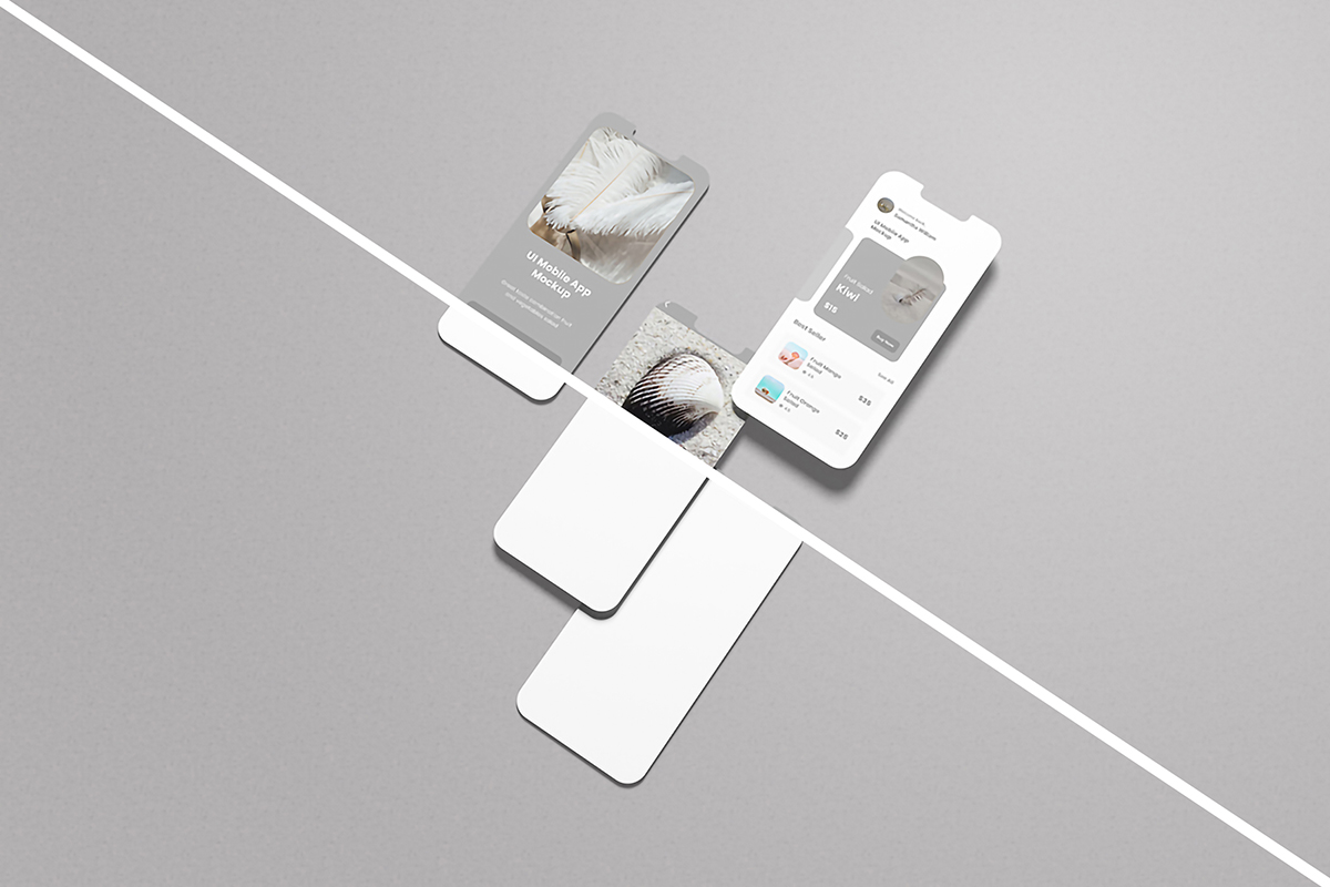 Free Minimalist UI App Screen Mockup 2