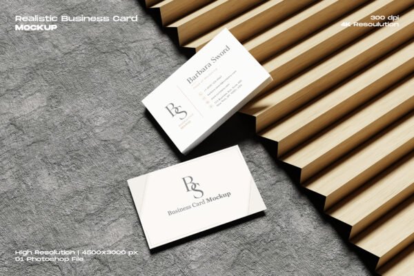 Realistic Business Card Mockup