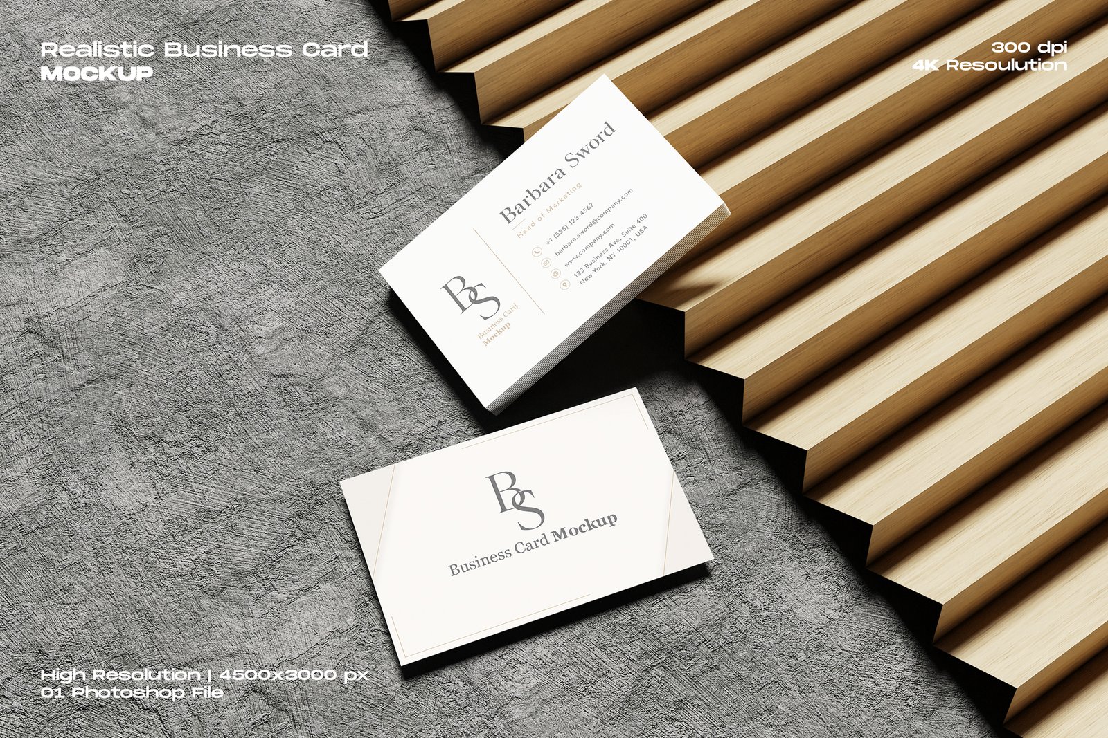 Realistic Business Card Mockup