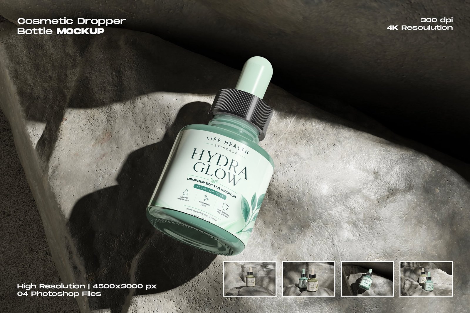 Cosmetic Dropper Bottle Mockup