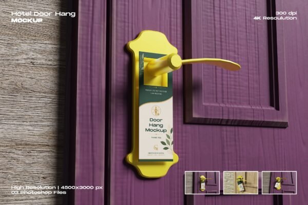 Hotel Hang Door Mockup