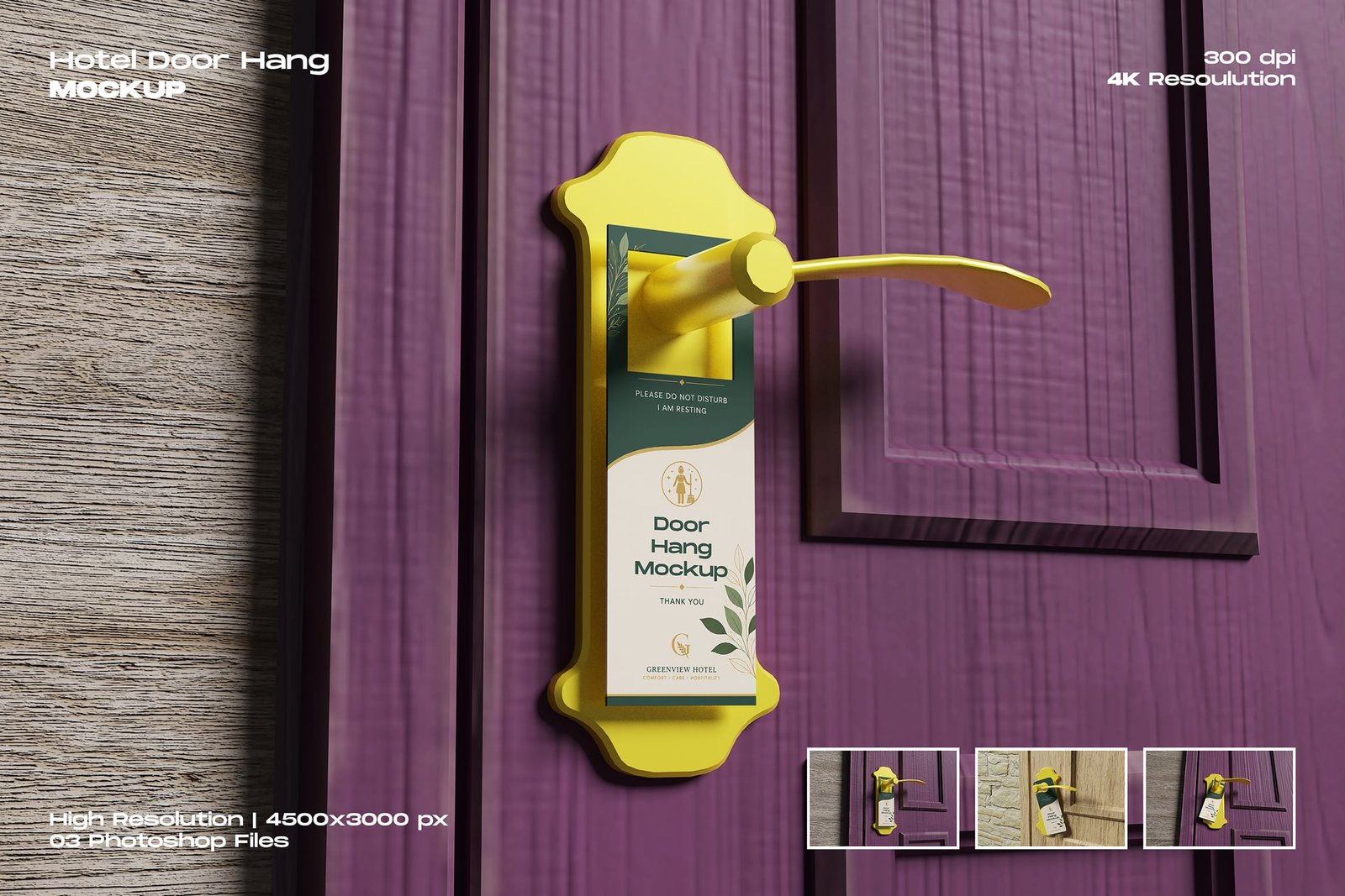 Hotel Hang Door Mockup