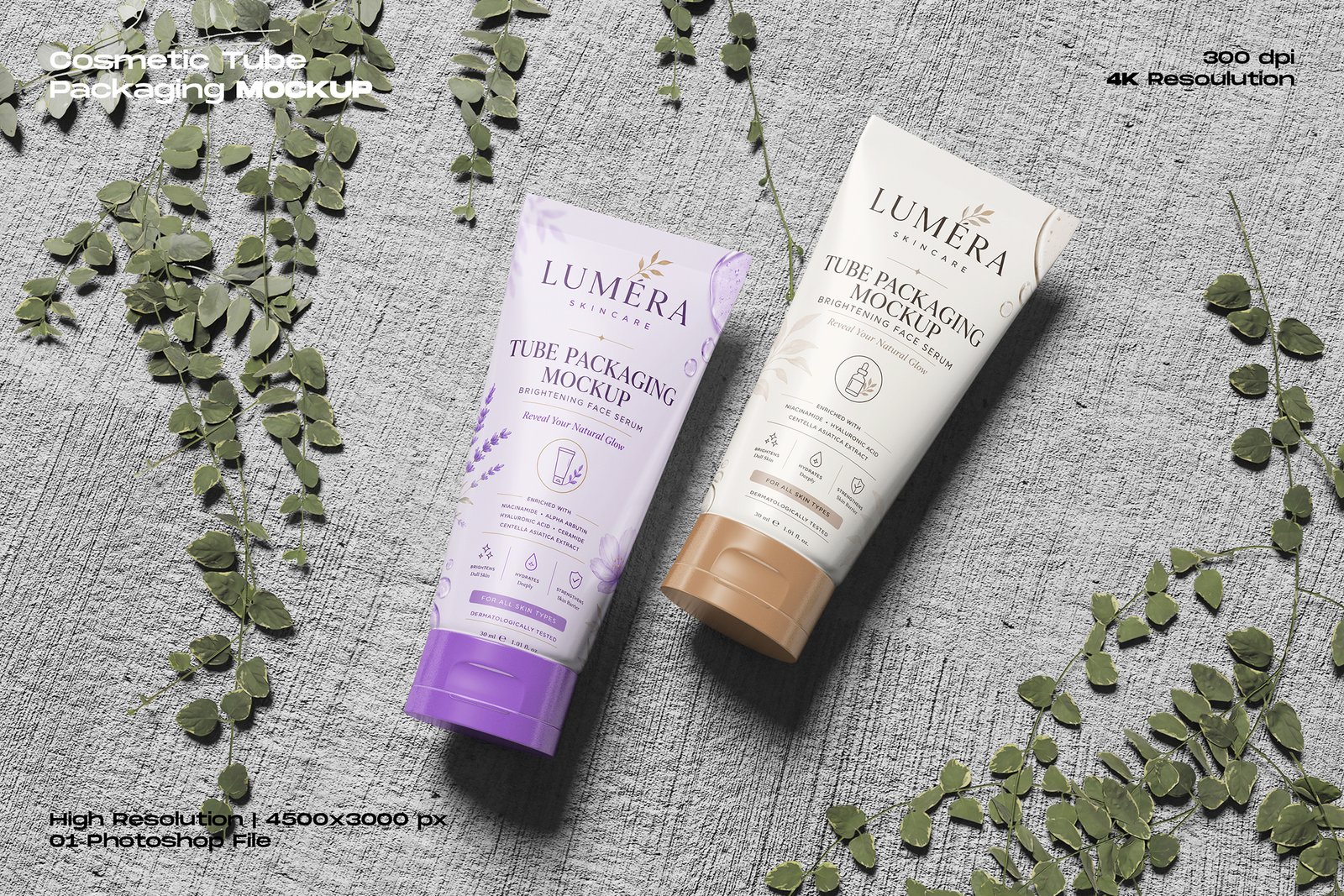 Cosmetic Tube Packaging Mockup