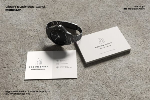 Clean Business Card Mockup