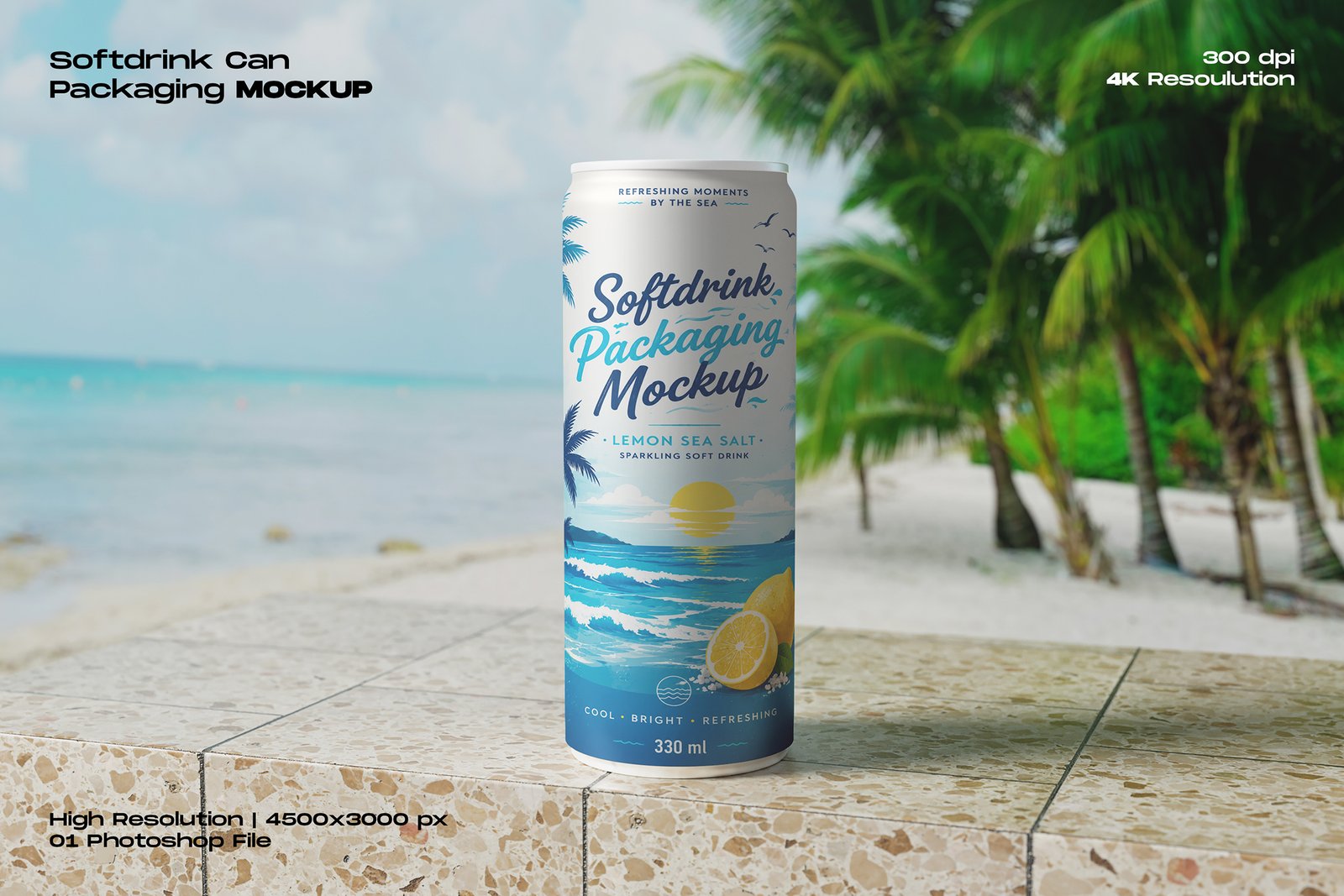 Softdrink Can Packaging Mockup