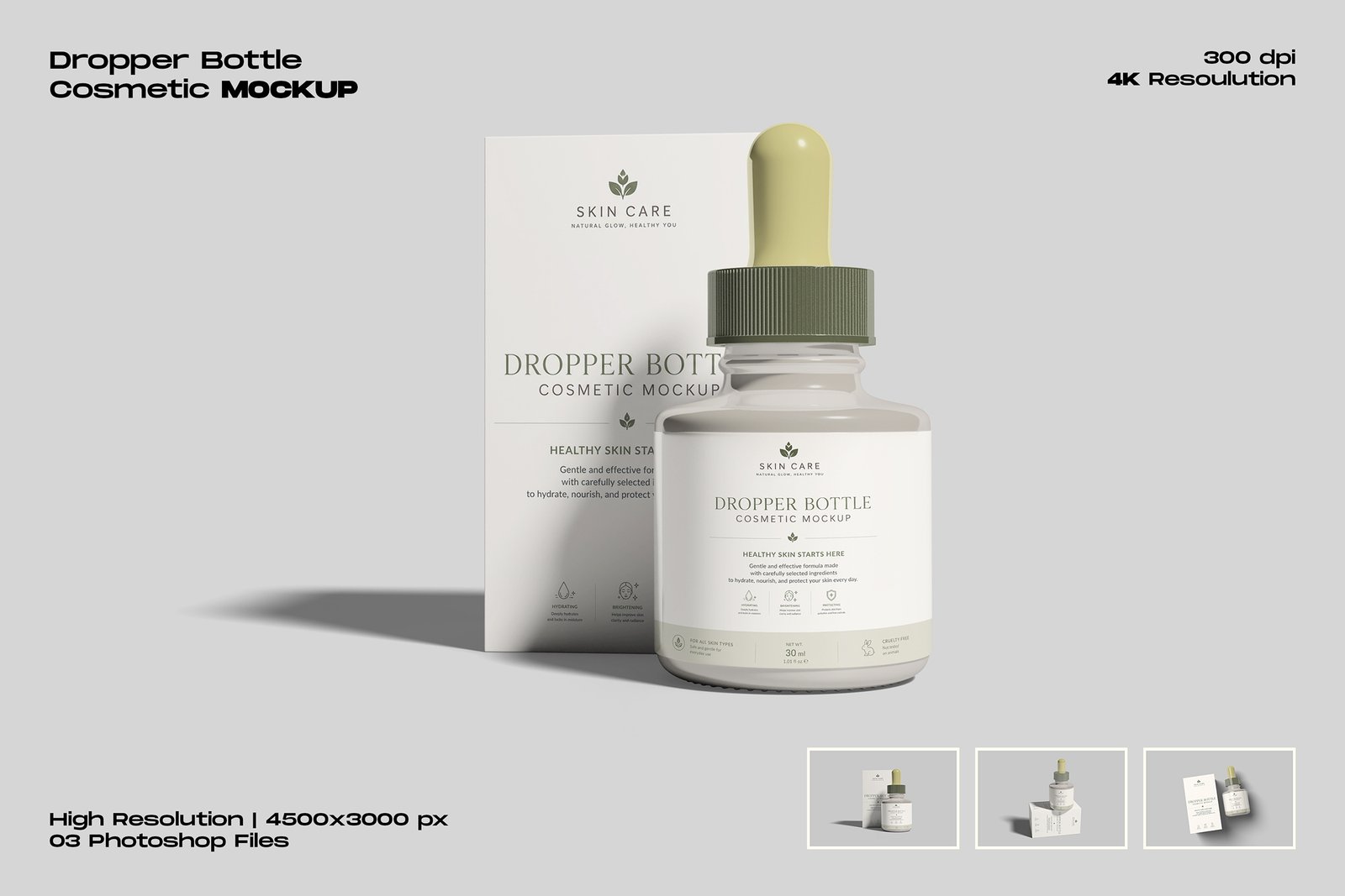 Dropper Bottle Cosmetic Mockup