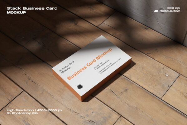 Stack Business card Mockup