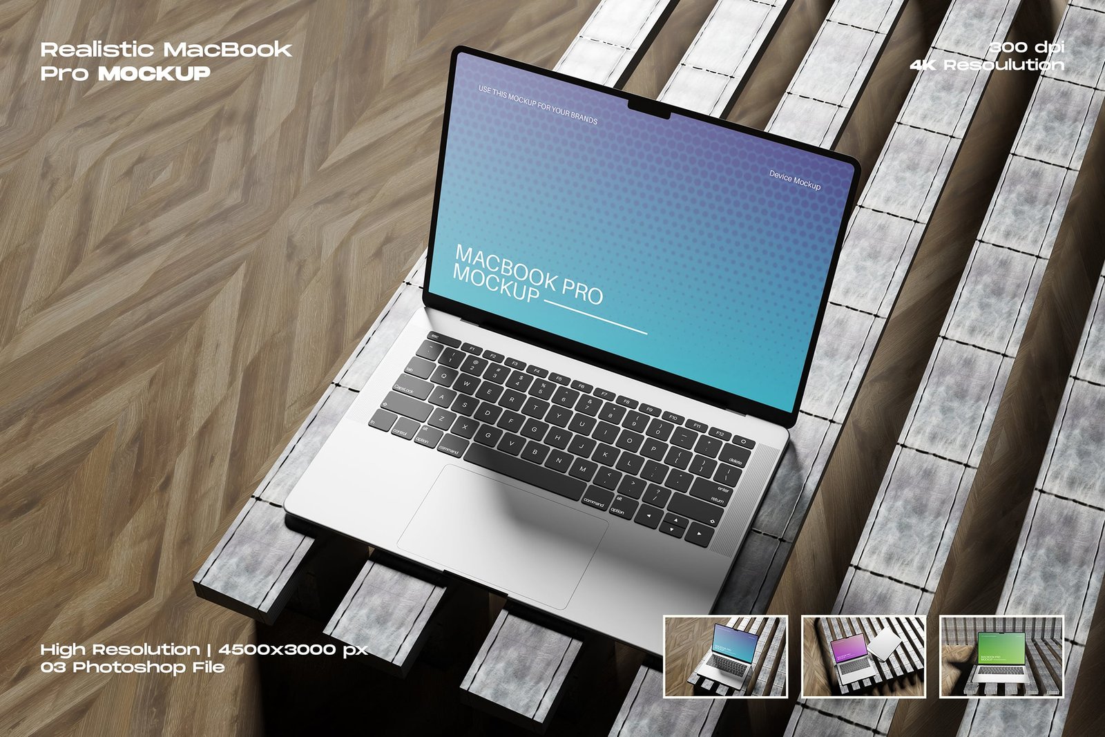 Realistic MacBook Pro Mockup