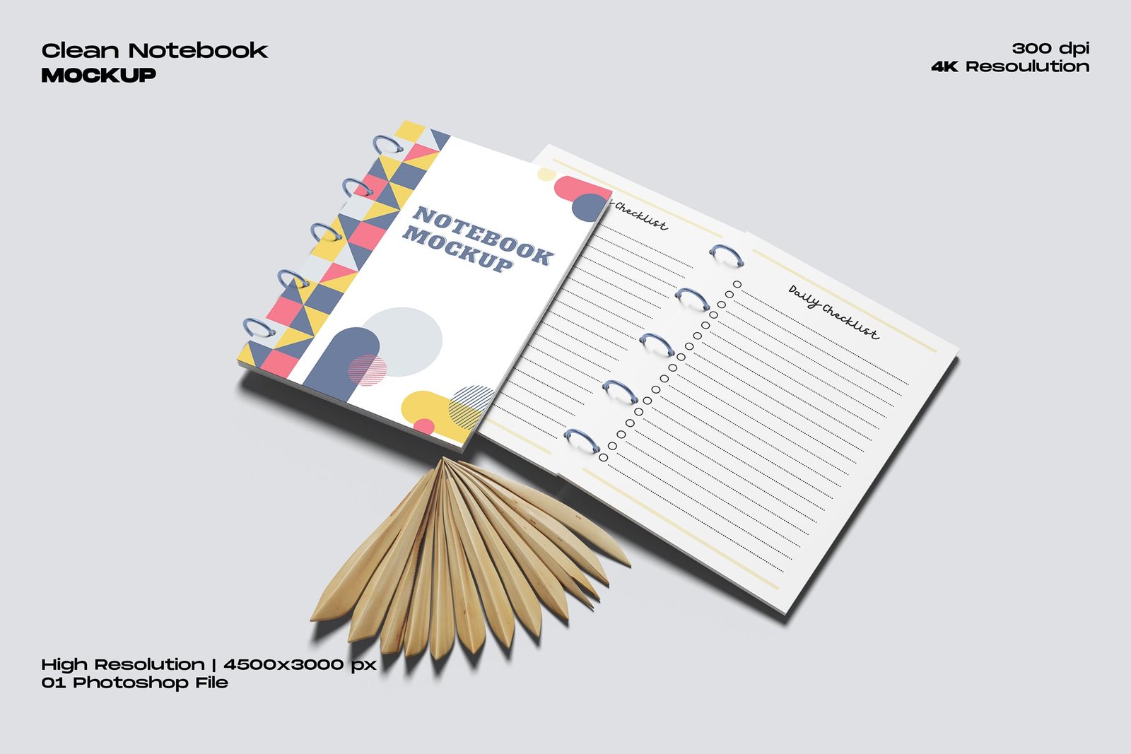 Clean Notebook Mockup