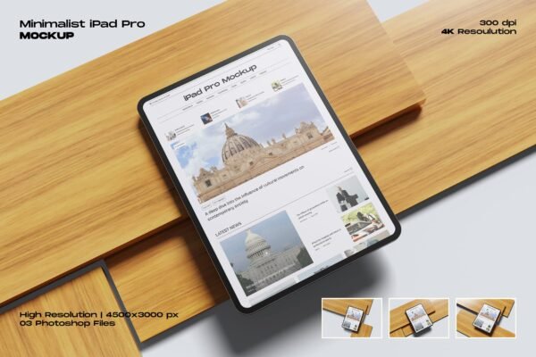 Minimalist iPad Pro Mockup