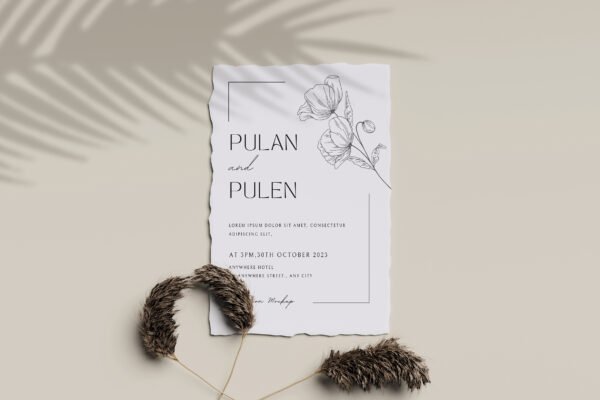 Wedding Invitation Card Display Mockup