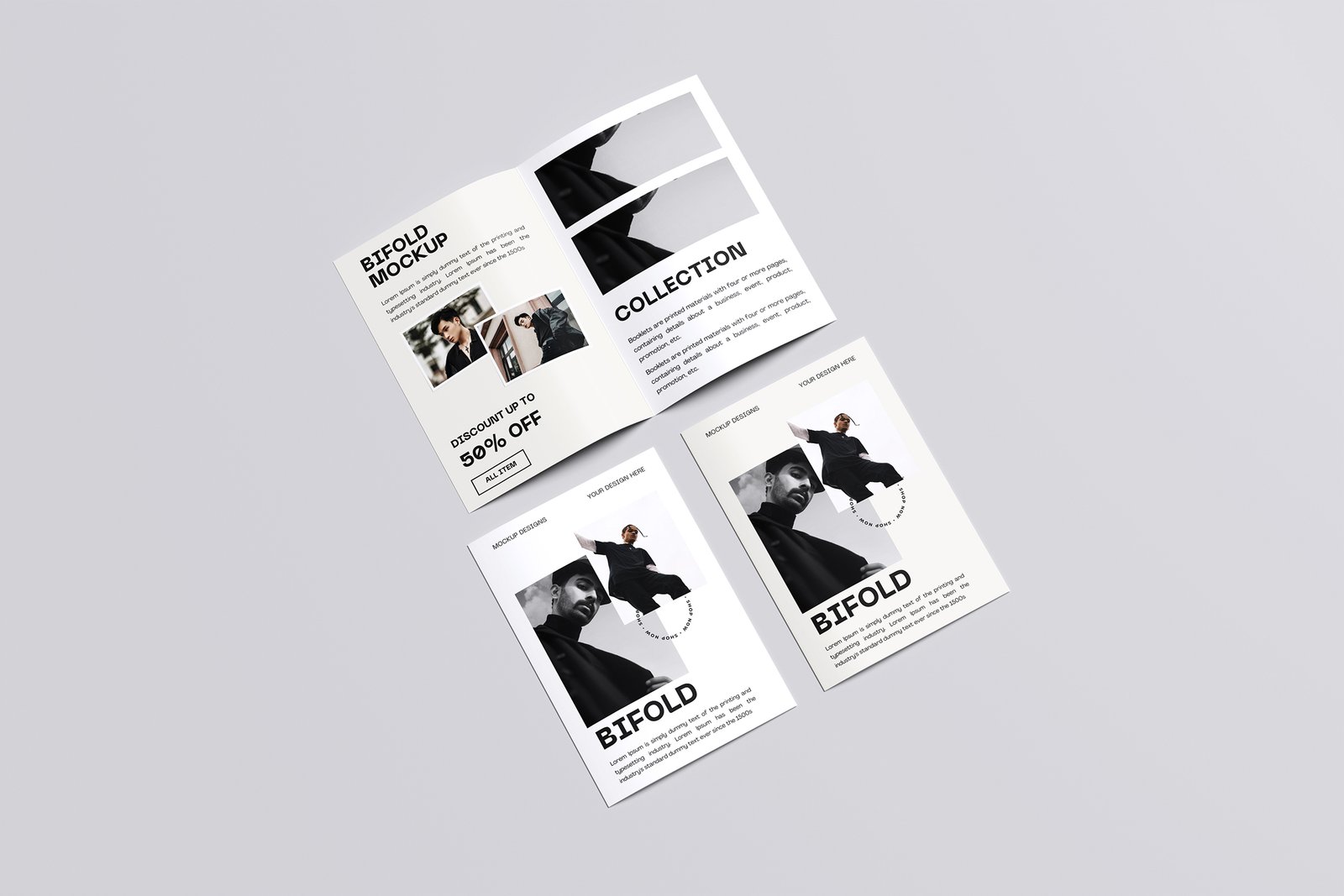 Bifold Brochure Display Mockup