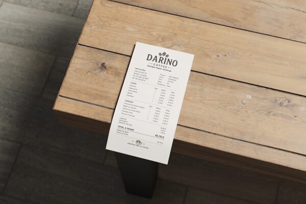 Realistic Receipt Paper Mockup