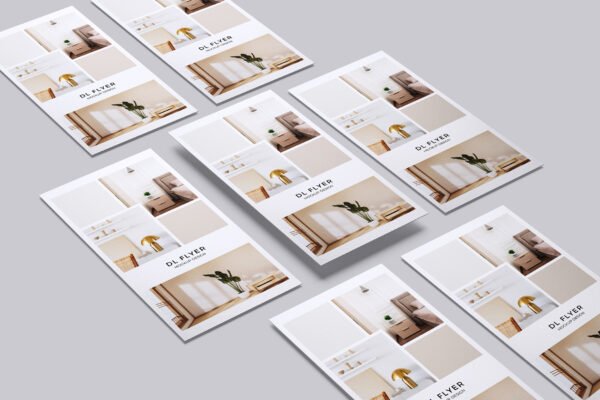 Minimalist DL Flyer Display Mockup