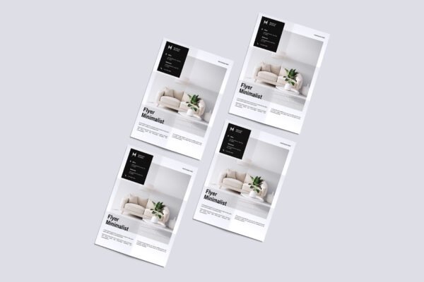Top View Multiple Flyer Mockup