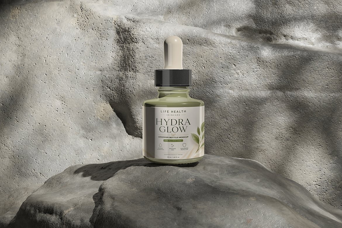 Cosmetic Dropper Bottle Mockup