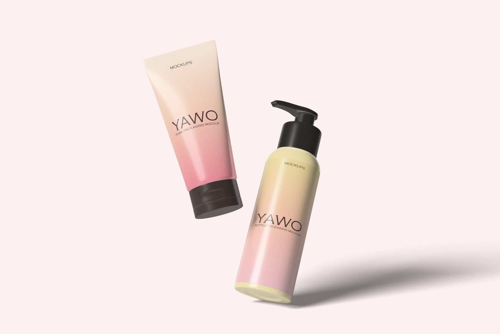 Cosmetic Packaging Mockup with Clean Background