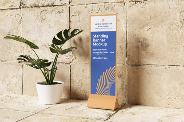 Promotion Standing Banner Mockup