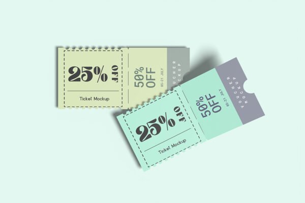 Minimalist Event Ticket Mockup