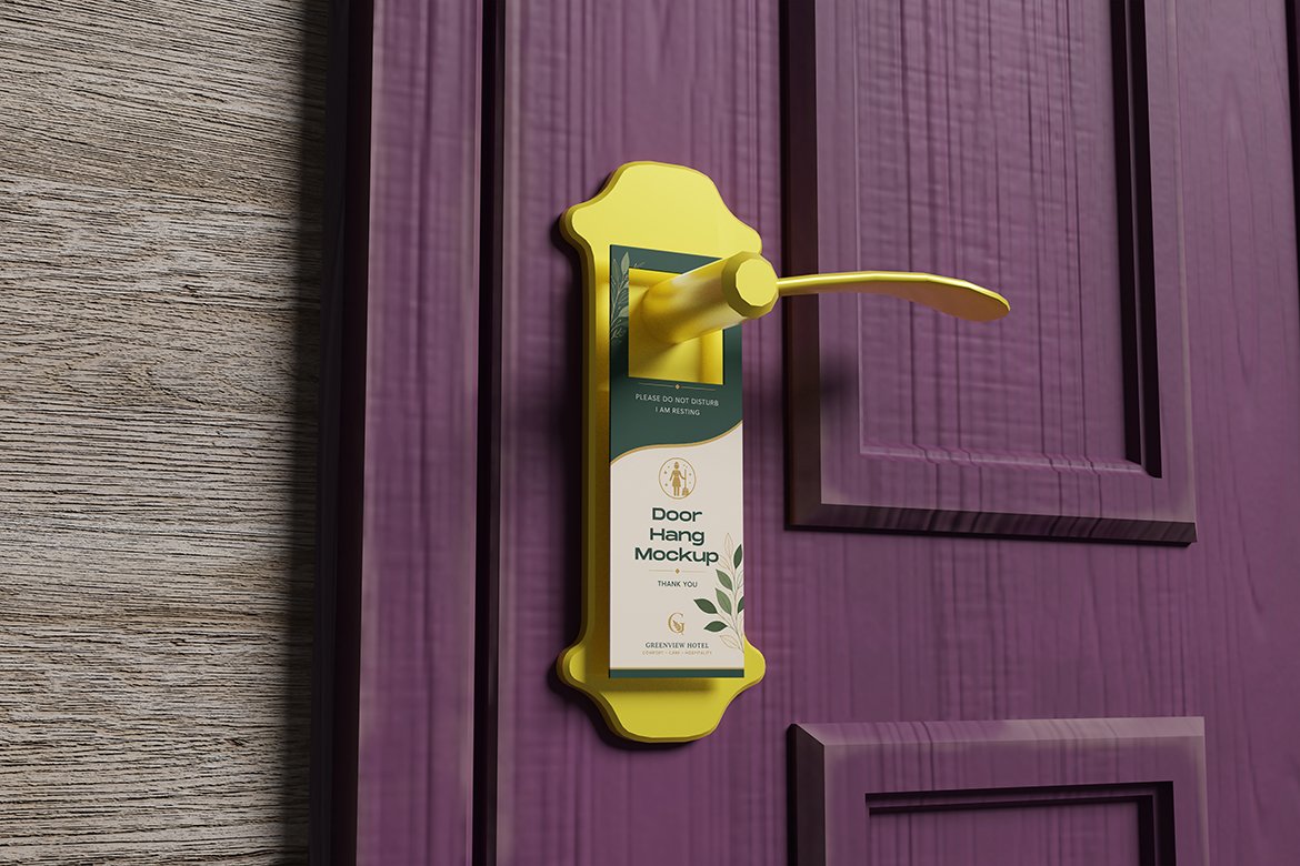 Hotel Hang Door Mockup