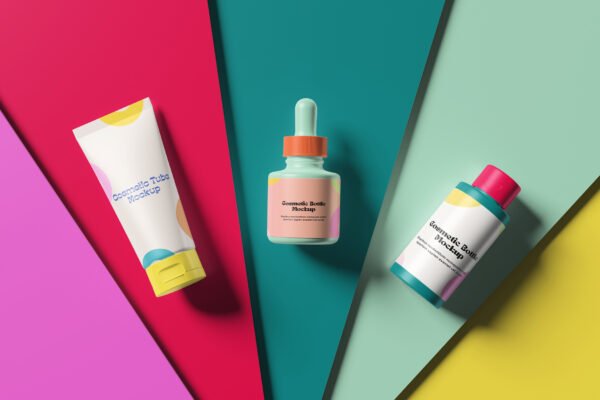 Funky Style Cosmetic Packaging Mockup