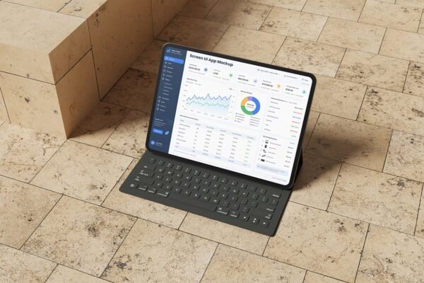 Minimalist Screen UI App Mockup