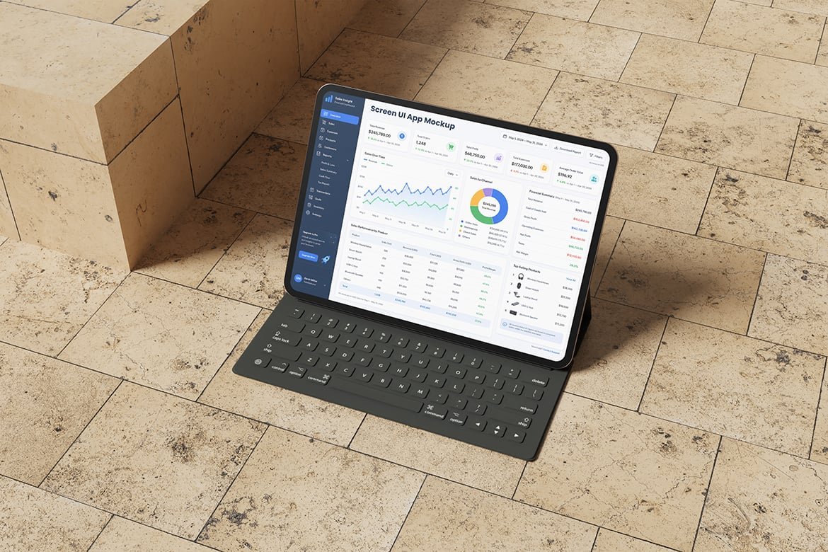 Minimalist Screen UI App Mockup