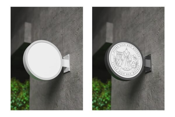 Clean Sign Box Mockup