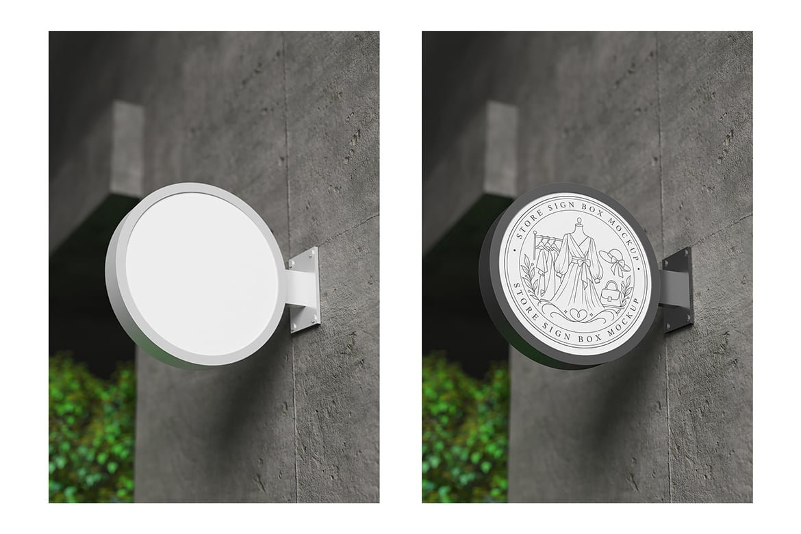 Clean Sign Box Mockup
