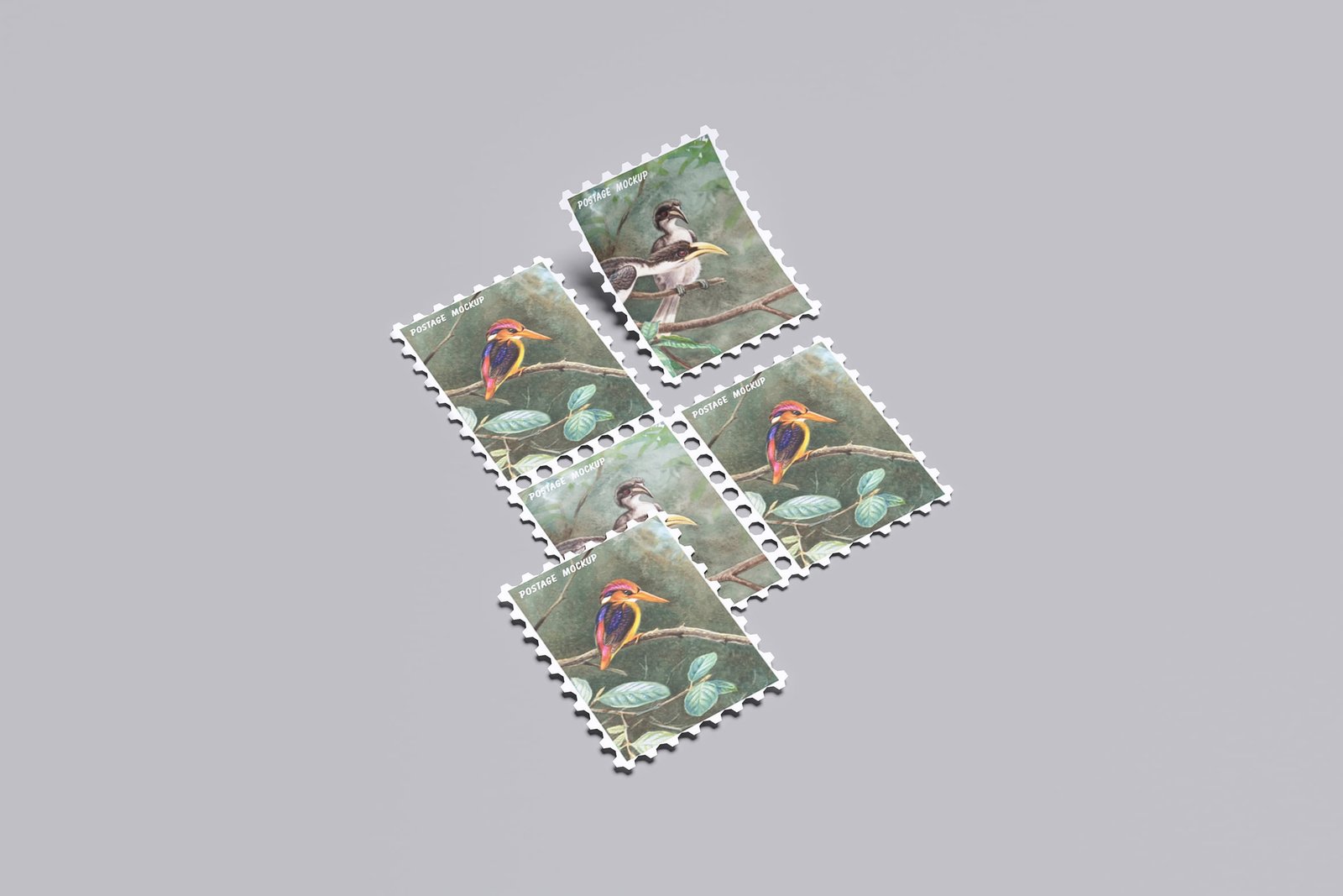 Postage Stamp Display Mockup