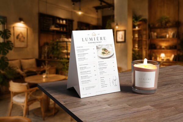 Standing Menu Mockup