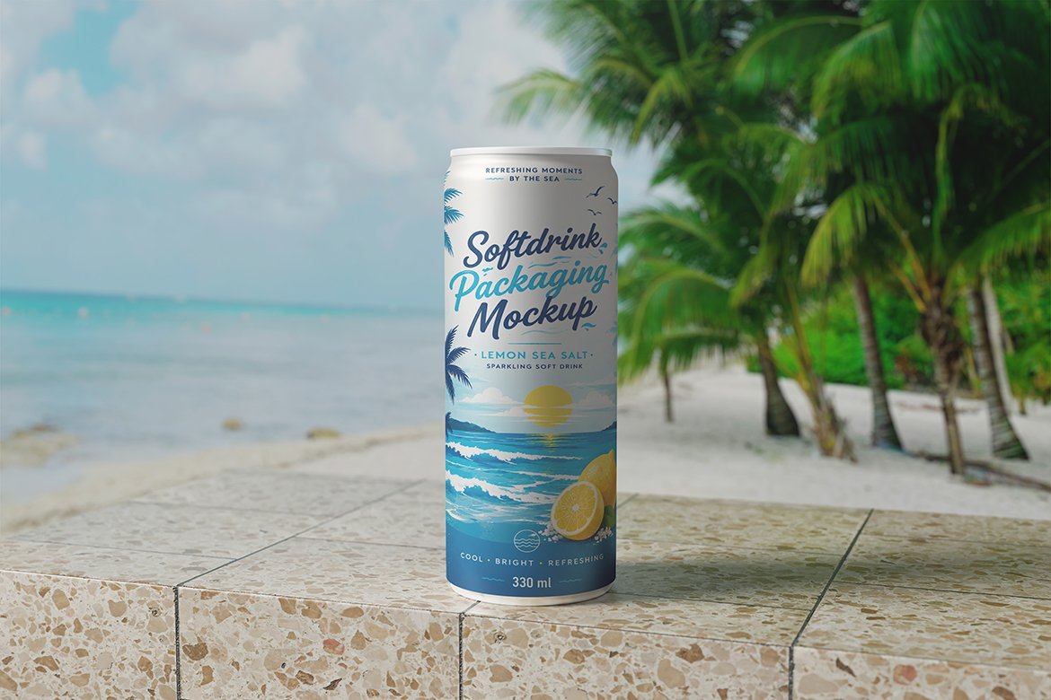 Softdrink Can Packaging Mockup