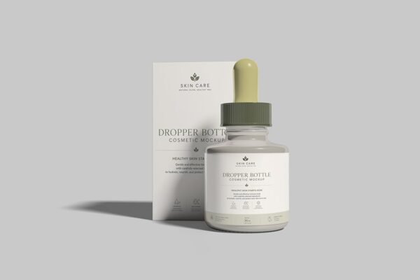 Dropper Bottle Cosmetic Mockup