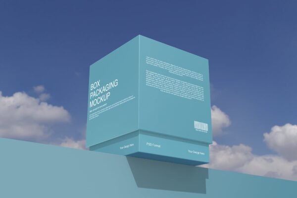 Close-up Packaging Box Mockup
