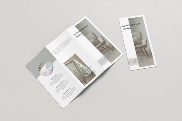 Clean Trifold Brochure Mockup